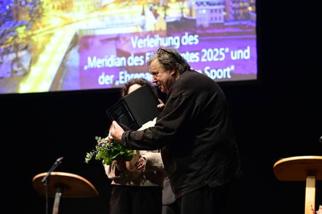 Matthias Eisenberg at the ceremony for the awarding of the Meridian of Honorary Office at the Gerhart Hauptmann Theater Görlitz Görlitz, 05 12 2025 Copyright: xMatthiasxWehnertx