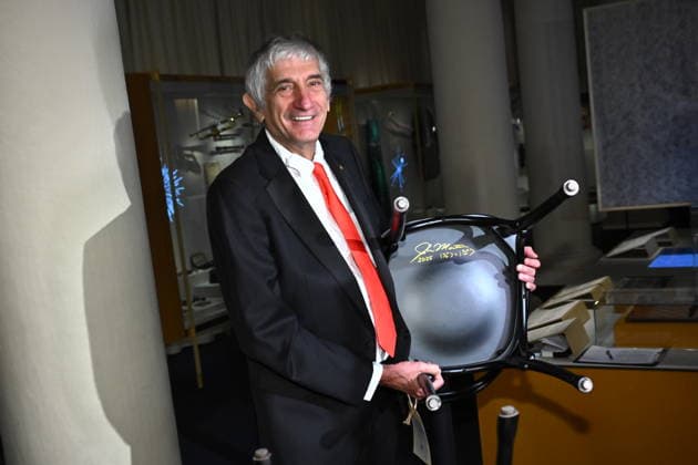 John M Martinis, laureate in physics, during the signing of the Nobel Chairs at the Nobel Museum in Stockholm, Sweden, December 6, 2025 STOCKHOLM SWEDEN x10090x  Copyright: xClaudioxBresciani TTx NOBEL CHAIRS ARE SIGNED BY THE PRIZE WINNERS LNcVsX3Qtco