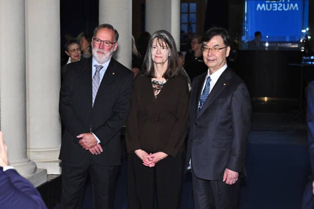 Fred Ramsdell, Mary E Brunkow and Shimon Sakaguchi, laureates in medicine, during the signing of the Nobel Chairs at the Nobel Museum in Stockholm, Sweden, December 6, 2025 STOCKHOLM SWEDEN x10090x  Copyright: xClaudioxBresciani TTx NOBEL CHAIRS ARE SIGNED BY THE PRIZE WINNERS cd5rbV51xkE