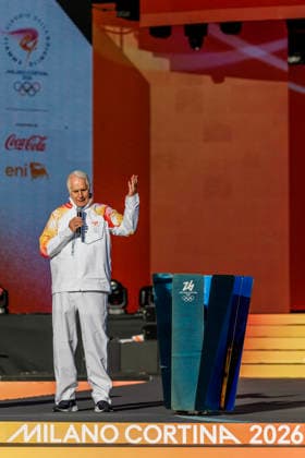 December 6, 2025, Rome, Italia, Italy: 06 12 2025 Rome, The Olympic Torch departs from Rome for the Milan Cortina 2026 Winter Olympics. Giovanni Malago Rome Italy  - ZUMAa289 20251206_zia_a289_004 Copyright: xFrancescoxFotiax