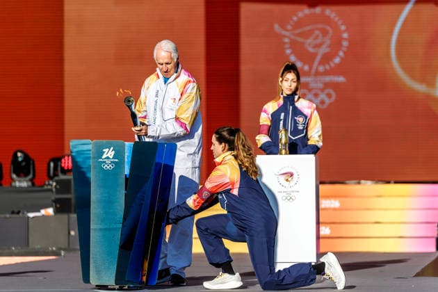 December 6, 2025, Rome, Italia, Italy: 06 12 2025 Rome, The Olympic Torch departs from Rome for the Milan Cortina 2026 Winter Olympics. Giovanni Malago Rome Italy  - ZUMAa289 20251206_zia_a289_031 Copyright: xFrancescoxFotiax