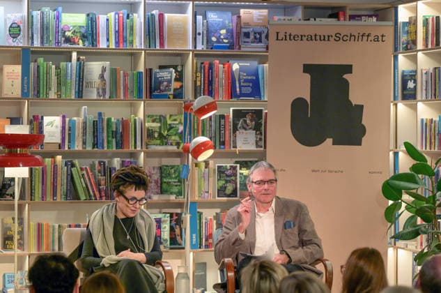 Reading by the Polish Nobel Prize winner Olga Tokarczuk as part of the cultural initiative Literaturschiff, in the old Kurdirektion in Bad ISchl, photographed on 5 12 2025, in the old Kurdire