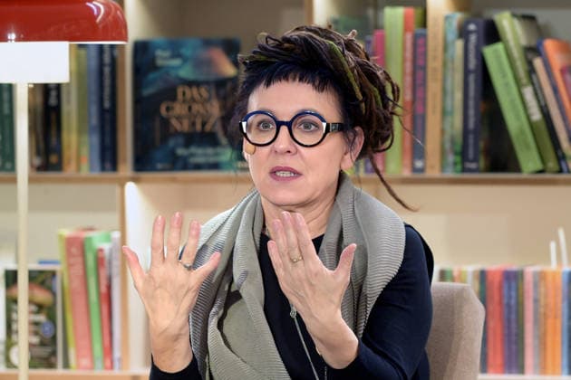 Reading by the Polish Nobel Prize winner Olga Tokarczuk as part of the cultural initiative Literaturschiff, in the old Kurdirektion in Bad ISchl, photographed on 5 12 2025, in the old Kurdirektion in Bad Ischl The picture shows the Polish auth