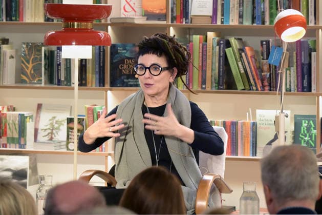 Reading by the Polish Nobel Prize winner Olga Tokarczuk as part of the cultural initiative Literaturschiff, in the old Kurdirektion in Bad ISchl, photographed on 5 12 2025, in the old Kurdirektion in Bad Ischl The picture shows the Polish auth