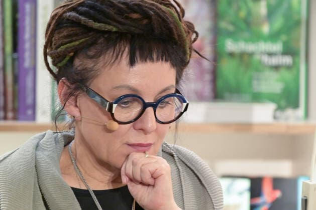 Reading by the Polish Nobel Prize winner Olga Tokarczuk as part of the cultural initiative Literaturschiff, in the old Kurdirektion in Bad ISchl, photographed on 5 12 2025, in the old Kurdirektion in Bad Ischl The picture shows the Polish auth