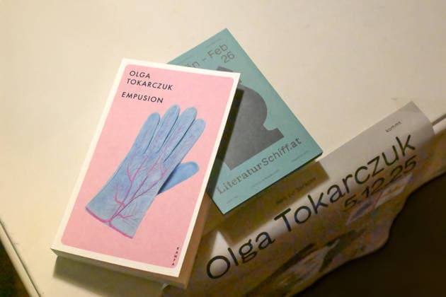 Reading by the Polish Nobel Prize winner Olga Tokarczuk as part of the cultural initiative Literaturschiff, in the old Kurdirektion in Bad ISchl, photographed on 5 12 2025, in the old Kurdirektion in Bad Ischl The picture shows a