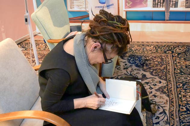 Reading by the Polish Nobel Prize winner Olga Tokarczuk as part of the cultural initiative Literaturschiff, in the old Kurdirektion in Bad ISchl, photographed on 5 12 2025, in the old Kurdirektion in Bad Ischl The picture shows the Po