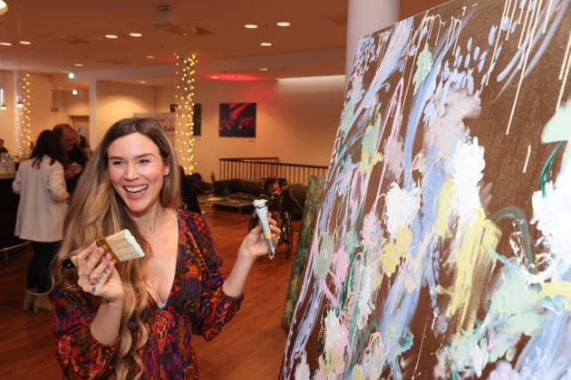 British soul pop singer and actress Joss Stone, real name Joscelyn Eve Stoker, used a performance at the Night of the Proms at Barclays Arena in Hamburg to raise awareness of childhood dementia She is an ambassador for the NCL Foundation Before the show, she and artist Juliane Golbs painted a picture to be auctioned off for the benefit