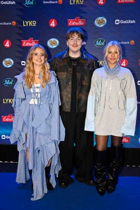 STOCKHOLM, SWEDEN 20251206 Tuva Rawall, Love Hedlund Stenmarck and Nicolina Mercedes Brandström before the final of Idol 2025 STOCKHOLM SWEDEN x10060x  Copyright: xHenrikxMontgomery TTx IDOL 2025 0xoMshXgwn4