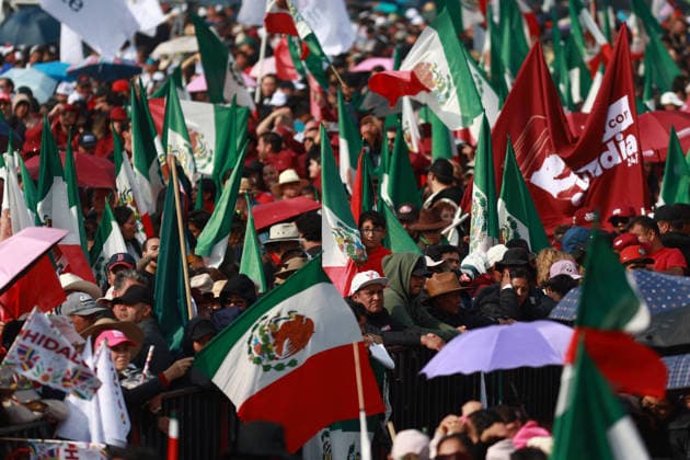 Mexican President Claudia Sheinbaum leads Seven years of transformation in Mexico City MEXICO CITY, MEXICO - DECEMBER 06: Supporters attend the massive rally named Seven years of transformation at the Zocalo main square, in Mexico City, Mexico on December 06, 2025. The event which drew hundreds of thousands of people was held to celebrate seven years of MORENA party in power. Daniel Cardenas Anadolu Mexico City Mexico. Editorial use only. Please get in touch for any other usage.  Copyright: x2025xAnadoluxDanielxCardenasx