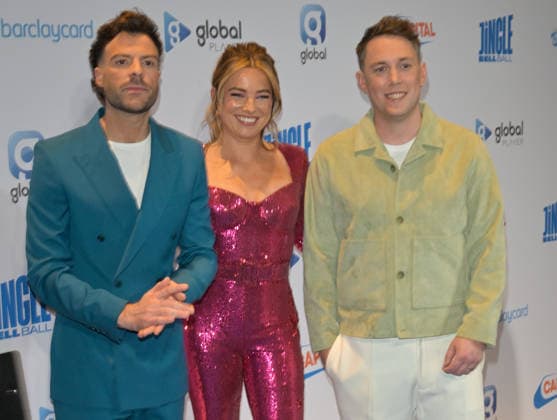 Capital s Jingle Bell Ball 2025 With Barclaycard - Arrivals Sian Welby, Jordan North and Chris Stark at Capital s Jingle Bell Ball 2025 With Barclaycard held at The O2 on December 06, 2025 in London, England., Credit:Jules Annan Avalon  Copyright: xJulesxAnnanx xAvalonx 1057135161