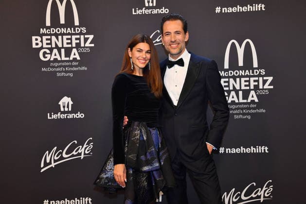 Veronica Mazza and Alexander Mazza at the benefit gala for the McDonalds Childrens Aid Foundation on 6 12 2025 in Munich McDonalds Benefit Gala 2025 in Munich