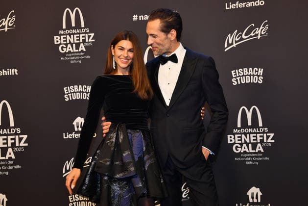 Veronica Mazza and Alexander Mazza at the benefit gala for the McDonalds Childrens Aid Foundation on 6 12 2025 in Munich McDonalds Benefit Gala 2025 in Munich