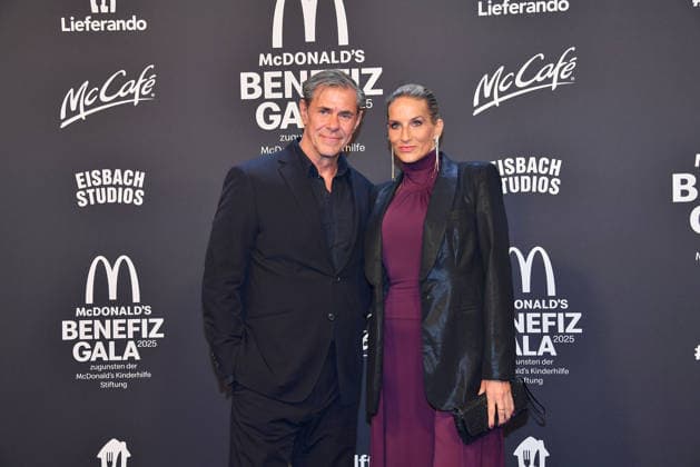 Sven Martinek and Bianca Ruetter at the benefit gala for the McDonalds Childrens Aid Foundation on 6 12 2025 in Munich McDonalds Benefit Gala 2025 in Munich
