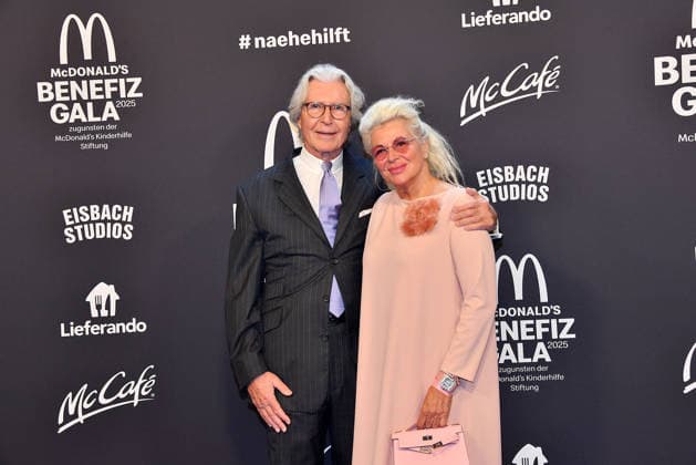 Freddy Reitz and Freedom Reitz at the benefit gala for the McDonalds Childrens Aid Foundation on 6 12 2025 in Munich