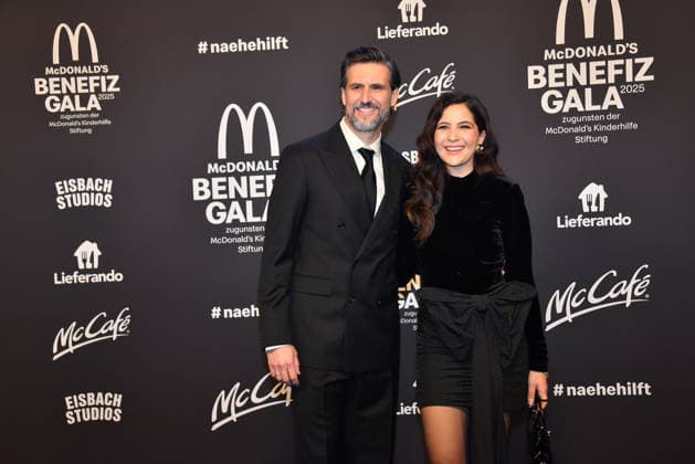 Tom Beck and Chryssanthi Kavazi at the benefit gala for the McDonalds Childrens Aid Foundation on 6 12 2025 in Munich McDonalds Benefit Gala 2025 in Munich