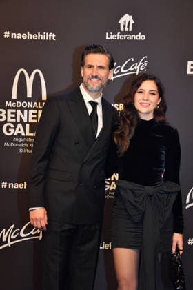 Tom Beck and Chryssanthi Kavazi at the benefit gala for the McDonalds Childrens Aid Foundation on 6 12 2025 in Munich McDonalds Benefit Gala 2025 in Munich