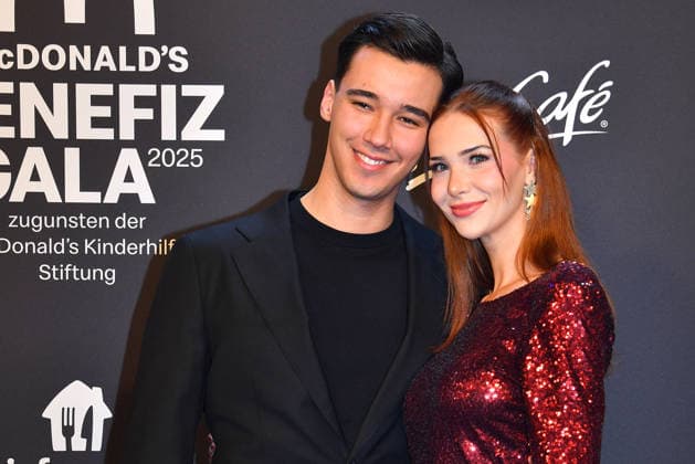 Diego Pooth and Louisa Buescher at the benefit gala for the McDonalds Childrens Aid Foundation on 6 12 2025 in Munich McDonalds Benefit Gala 2025 in Munich
