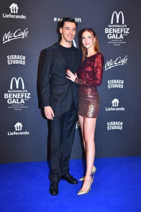 Diego Pooth and Louisa Buescher at the benefit gala for the McDonalds Childrens Aid Foundation on 6 12 2025 in Munich McDonalds Benefit Gala 2025 in Munich