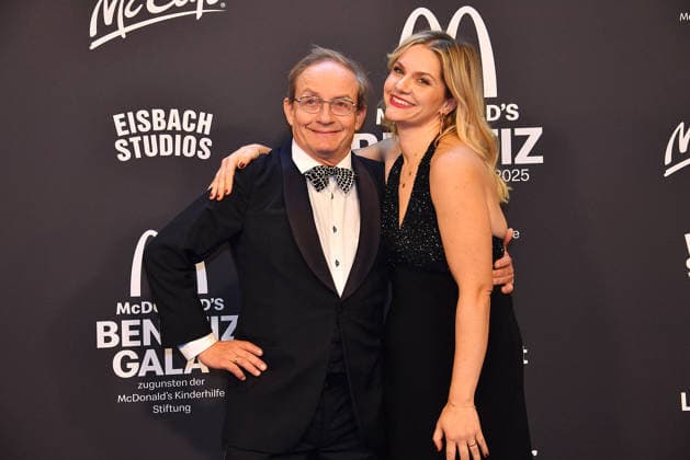 Wigald Boning and Teresa Boning at the benefit gala for the McDonalds Childrens Aid Foundation on 6 12 2025 in Munich McDonalds Benefit Gala 2025 in Munich