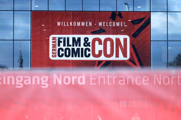 A poster for the German Film Comic Con on display at the entrance to Messe Dortmund Theme image, symbolic image Dortmund, 06 12 2025 NRW Germany Copyright: xChristophxHardtx