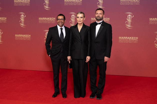 22nd Marrakech International Film Festival Day 9 nb Ali Hajji, Mélita Toscan du Plantier, Remi Bonhomme attends the closing ceremony during day 9 of the 22nd Marrakech International Film Festival on December 06, 2025 in Marrakech, Maroc. Photo by Nasser Berzane ABACAPRESS.COM Marrakech  Copyright: xBerzanexNasser ABACAx