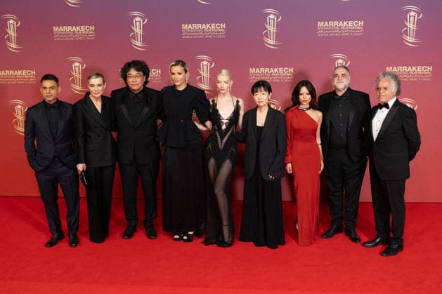22nd Marrakech International Film Festival Day 9 nb The members of a jury: Julia Ducournau, Karim Aïnouz, Celine Song, Bong Joon-ho, Jenna Ortega, Payman Maadi, Anya Taylor-Joy and Hakim Belabbes attends the closing ceremony during day 9 of the 22nd Marrakech International Film Festival on December 06, 2025 in Marrakech, Maroc. Photo by Nasser Berzane ABACAPRESS.COM Marrakech  Copyright: xBerzanexNasser ABACAx