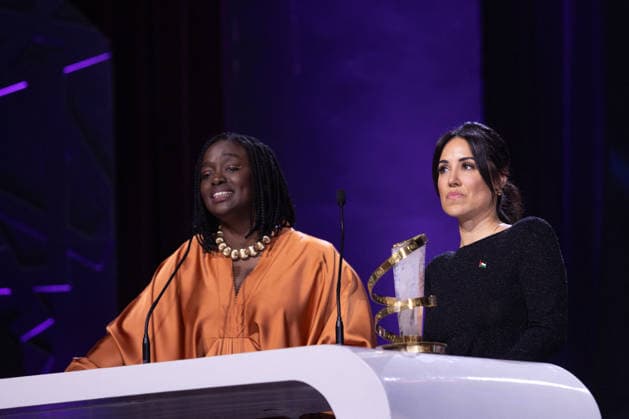 22nd Marrakech International Film Festival Day 9 nb Aissa Maiga and Erige Sehiri attends the closing ceremony during day 9 of the 22nd Marrakech International Film Festival on December 06, 2025 in Marrakech, Maroc. Photo by Nasser Berzane ABACAPRESS.COM Marrakech  Copyright: xBerzanexNasser ABACAx