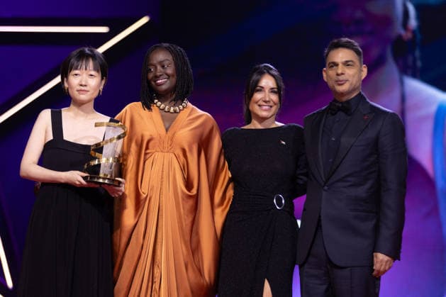 22nd Marrakech International Film Festival Day 9 nb Celine Song, Aïssa Maïga, Erige Sehiri and Payman Maadi attends the closing ceremony during day 9 of the 22nd Marrakech International Film Festival on December 06, 2025 in Marrakech, Maroc. Photo by Nasser Berzane ABACAPRESS.COM Marrakech  Copyright: xBerzanexNasser ABACAx