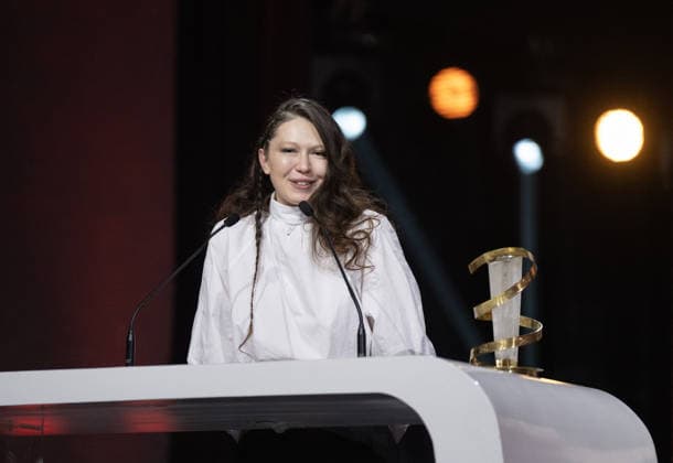 22nd International Marrakech Film Festival MARRAKECH, MOROCCO – DECEMBER 6: Vladlena Sandu, who won the Jury Award for her film Memory, delivers a speech during the 22nd International Marrakech Film Festival awards ceremony on December 6, 2025, in Marrakech, Morocco. Abu Adem Muhammed Anadolu Marrakech Morocco. Editorial use only. Please get in touch for any other usage.  Copyright: x2025xAnadoluxAbuxAdemxMuhammedx