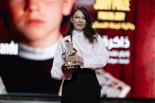 22nd International Marrakech Film Festival MARRAKECH, MOROCCO – DECEMBER 6: Vladlena Sandu wins the Jury Award for her film Memory during the 22nd International Marrakech Film Festival awards ceremony on December 6, 2025, in Marrakech, Morocco. Abu Adem Muhammed Anadolu Marrakech Morocco. Editorial use only. Please get in touch for any other usage.  Copyright: x2025xAnadoluxAbuxAdemxMuhammedx