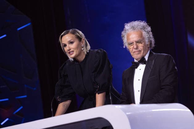 22nd Marrakech International Film Festival Day 9 nb Julia Ducournau and Hakim Belabbes attends the closing ceremony during day 9 of the 22nd Marrakech International Film Festival on December 06, 2025 in Marrakech, Maroc. Photo by Nasser Berzane ABACAPRESS.COM Marrakech  Copyright: xBerzanexNasser ABACAx