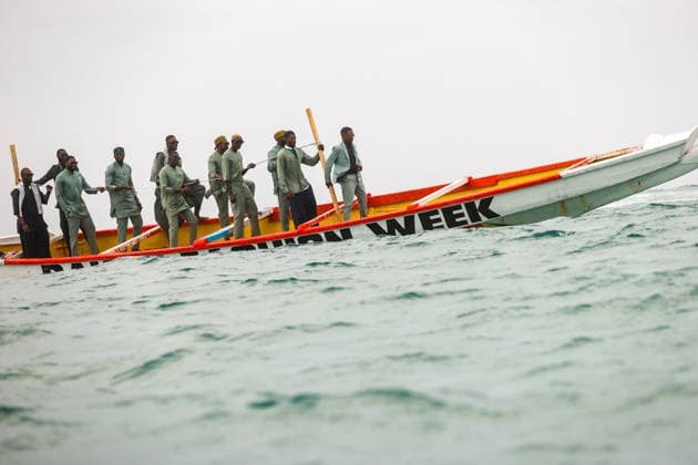23rd Dakar Fashion Week held on fishing boats DAKAR, SENEGAL – DECEMBER 6: Models showcase designs aboard fishing boats off Ngor Island during the 23rd Dakar Fashion Week, organized by Senegalese-French designer Adama N’Diaye, founder of the brand Adama Paris, on December 6, 2025, in Dakar, Senegal. Cem Ozdel Anadolu Dakar Senegal. Editorial use only. Please get in touch for any other usage.  Copyright: x2025xAnadoluxCemxOzdelx