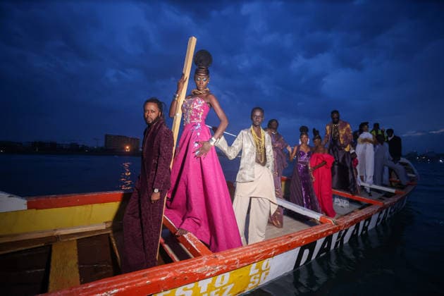 23rd Dakar Fashion Week held on fishing boats DAKAR, SENEGAL – DECEMBER 6: Models showcase designs aboard fishing boats off Ngor Island during the 23rd Dakar Fashion Week, organized by Senegalese-French designer Adama N’Diaye, founder of the brand Adama Paris, on December 6, 2025, in Dakar, Senegal. Cem Ozdel Anadolu Dakar Senegal. Editorial use only. Please get in touch for any other usage.  Copyright: x2025xAnadoluxCemxOzdelx