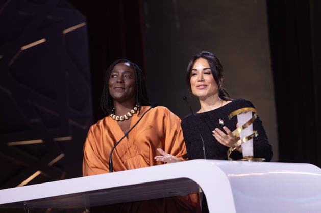 22nd Marrakech International Film Festival Day 9 nb Aissa Maiga and Erige Sehiri attends the closing ceremony during day 9 of the 22nd Marrakech International Film Festival on December 06, 2025 in Marrakech, Maroc. Photo by Nasser Berzane ABACAPRESS.COM Marrakech  Copyright: xBerzanexNasser ABACAx