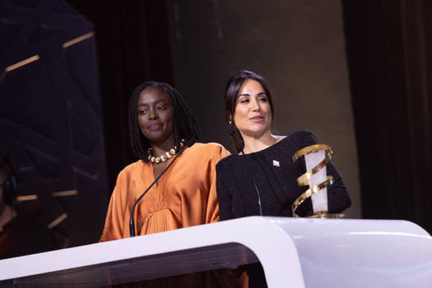 22nd Marrakech International Film Festival Day 9 nb Aissa Maiga and Erige Sehiri attends the closing ceremony during day 9 of the 22nd Marrakech International Film Festival on December 06, 2025 in Marrakech, Maroc. Photo by Nasser Berzane ABACAPRESS.COM Marrakech  Copyright: xBerzanexNasser ABACAx