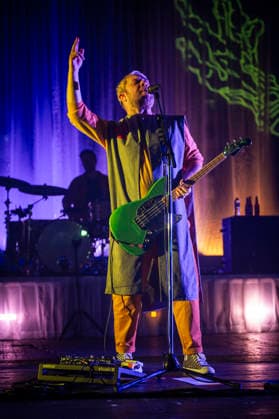 Everything Everything at Brixton Academy 06 12 2025 Art rock band from Manchester, Everything Everything perform at Brixton Academy in London on 6th December 2025, on tour celebrating the tenth anniversary of their third album Get To Heaven. Jonathan Higgs - vocals Jeremy Pritchard bass Alex Robertshaw guitar Michael Spearman drums Peter SenÃ - keyboards, Credit:Zoran Veselinovic Avalon UK, London, Brixton Academy  Copyright: xZoranxVeselinovicx xAvalonx 1057226138