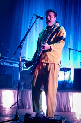 Everything Everything at Brixton Academy 06 12 2025 Art rock band from Manchester, Everything Everything perform at Brixton Academy in London on 6th December 2025, on tour celebrating the tenth anniversary of their third album Get To Heaven. Jonathan Higgs - vocals Jeremy Pritchard bass Alex Robertshaw guitar Michael Spearman drums Peter SenÃ - keyboards, Credit:Zoran Veselinovic Avalon UK, London, Brixton Academy  Copyright: xZoranxVeselinovicx xAvalonx 1057226227