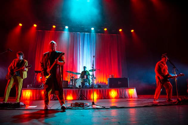 Everything Everything at Brixton Academy 06 12 2025 Art rock band from Manchester, Everything Everything perform at Brixton Academy in London on 6th December 2025, on tour celebrating the tenth anniversary of their third album Get To Heaven. Jonathan Higgs - vocals Jeremy Pritchard bass Alex Robertshaw guitar Michael Spearman drums Peter SenÃ - keyboards, Credit:Zoran Veselinovic Avalon UK, London, Brixton Academy  Copyright: xZoranxVeselinovicx xAvalonx 1057226235