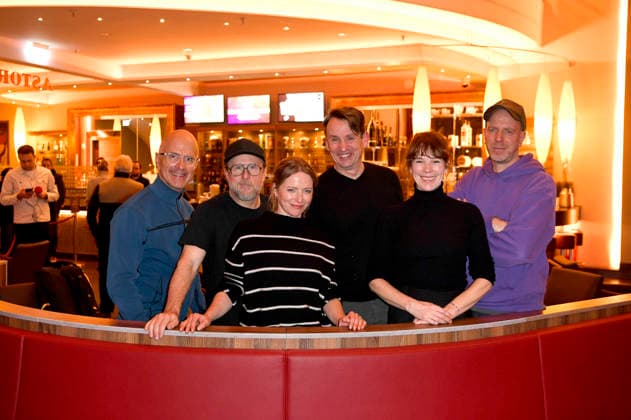 Christoph Maria Herbst, Bjarne Mädel, Diana Staehly, Ralph Husmann, Milena Dreißig and Arne Feldhusen at the screening of the movie Stromberg again everything as usual at the Astor Grand Cinema Hannover, 06 12 2025 Foto:xC.xNiehausx xFuturexImagex stromberg_hannover_5212