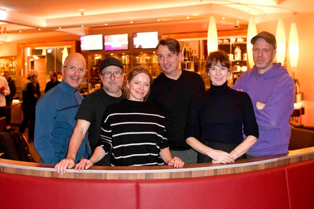 Christoph Maria Herbst, Bjarne Mädel, Diana Staehly, Ralph Husmann, Milena Dreißig and Arne Feldhusen at the screening of the movie Stromberg again everything as usual at the Astor Grand Cinema Hannover, 06 12 2025 Foto:xC.xNiehausx xFuturexImagex stromberg_hannover_5213
