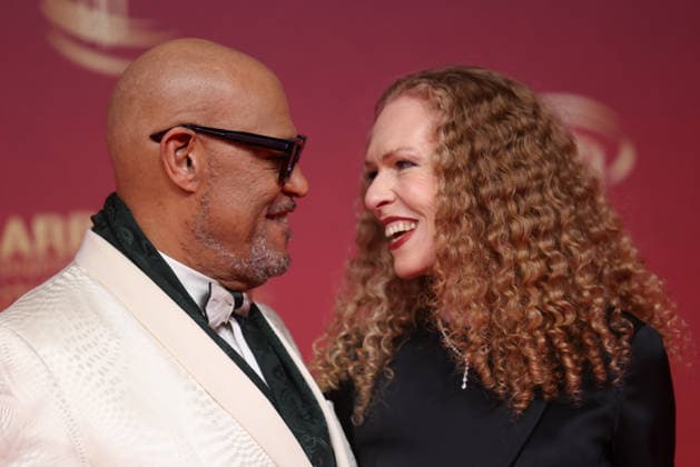 Laurence Fishburne and Bronwyn Dannenfelser attend the Closing Red Carpet during the 22nd Marrakech International Film Festival Marrakech, Morocco 06 12 2025 451320 2025 12 06 MARRAKECH Morocco  Copyright: xRomualdxMeigneuxx xStarfacex STAR_451320_161