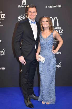 Hannes Ocik with wife Nele Ocik at the 20 McDonald s Benefit Gala in aid of the McDonald s Childrens Aid Foundation at the Eisbach Studios in Munich, 06 12 2025 Foto:xB.xInsingerx xFuturexImagex mcdonalds_5300