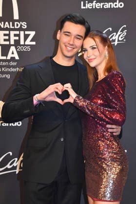 Diego Pooth with girlfriend Louisa Büscher at the 20 McDonald s Benefit Gala in aid of the McDonald s Childrens Aid Foundation at the Eisbach Studios in Munich, 06 12 2025 Foto:xB.xInsingerx xFuturexImagex mcdonalds_5310
