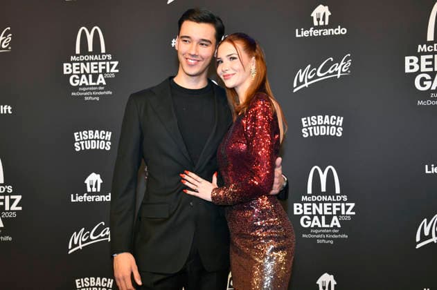 Diego Pooth with girlfriend Louisa Büscher at the 20 McDonald s Benefit Gala in aid of the McDonald s Childrens Aid Foundation at the Eisbach Studios in Munich, 06 12 2025 Foto:xB.xInsingerx xFuturexImagex mcdonalds_5312