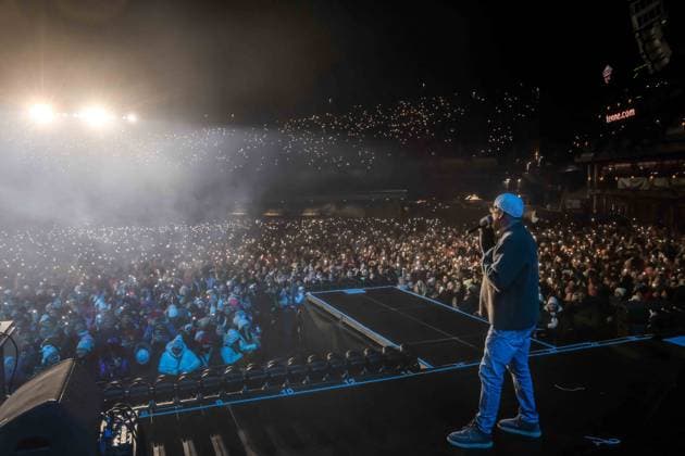 06 12 2025, Schladming, AUT, On the road in Styria, Ski Opening 2025, Surprise performance, DJ Ötzi, Backstreet Boys, in the picture DJ Ötzi, Gerry Friedle,