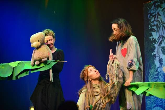 Anouk, premiere, GOP, theater, Essen, childrens musical, authors, Hendrikje Balsmeyer, Peter Maffay, actors, Anouk Leonie Ocker, grandmother and Affi Barbara Köhler, mother Alina Hill, father Mathias Meffert, Yaris Vincent Heinen, grandfather Sebastian Ciminski Knille and Ambrogio Vinella respectively Copyright: xHWxRIECKx