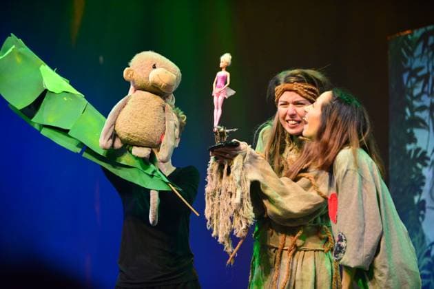 Anouk, premiere, GOP, theater, Essen, childrens musical, authors, Hendrikje Balsmeyer, Peter Maffay, actors, Anouk Leonie Ocker, grandmother and Affi Barbara Köhler, mother Alina Hill, father Mathias Meffert, Yaris Vincent Heinen, grandfather Sebastian Ciminski Knille and Ambrogio Vinella respectively Copyright: xHWxRIECKx