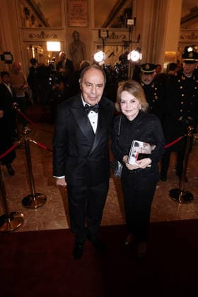 Milan, Guests arrive at the 2025 La Scala Premiere with Shostakovich s opera A Lady Macbeth of the Mtsensk District at Teatro alla Scala. Pictured: Bruno Vespa (Italian journalist and television host), Augusta Iannini (Judge)  Copyright: xAlessandroxBremecx xipa-agency.netx xx IPA_Agency_IPA68888487