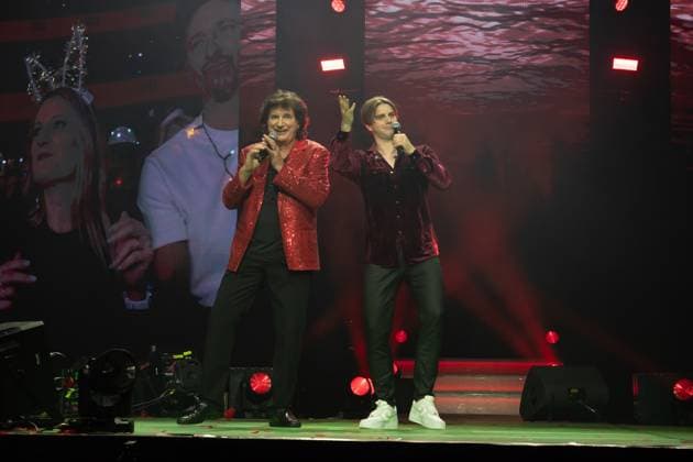 Schlager Night of the Year 2025 Olaf der Flipper and Vincent Gross at the Schlager Night of the Year 2025 on 06 12 2025 in the Festhalle Frankfurt Frankfurt Festhalle Hessen